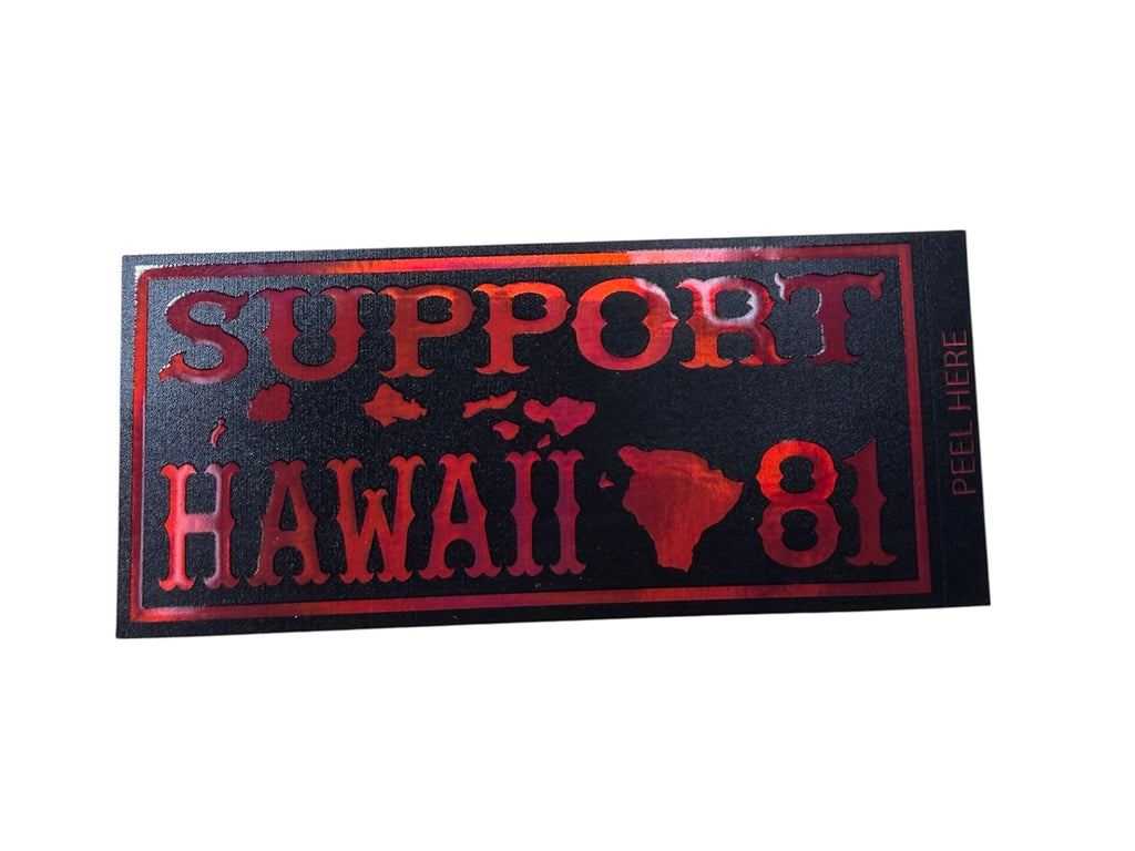 Hawaii 81 support stickers