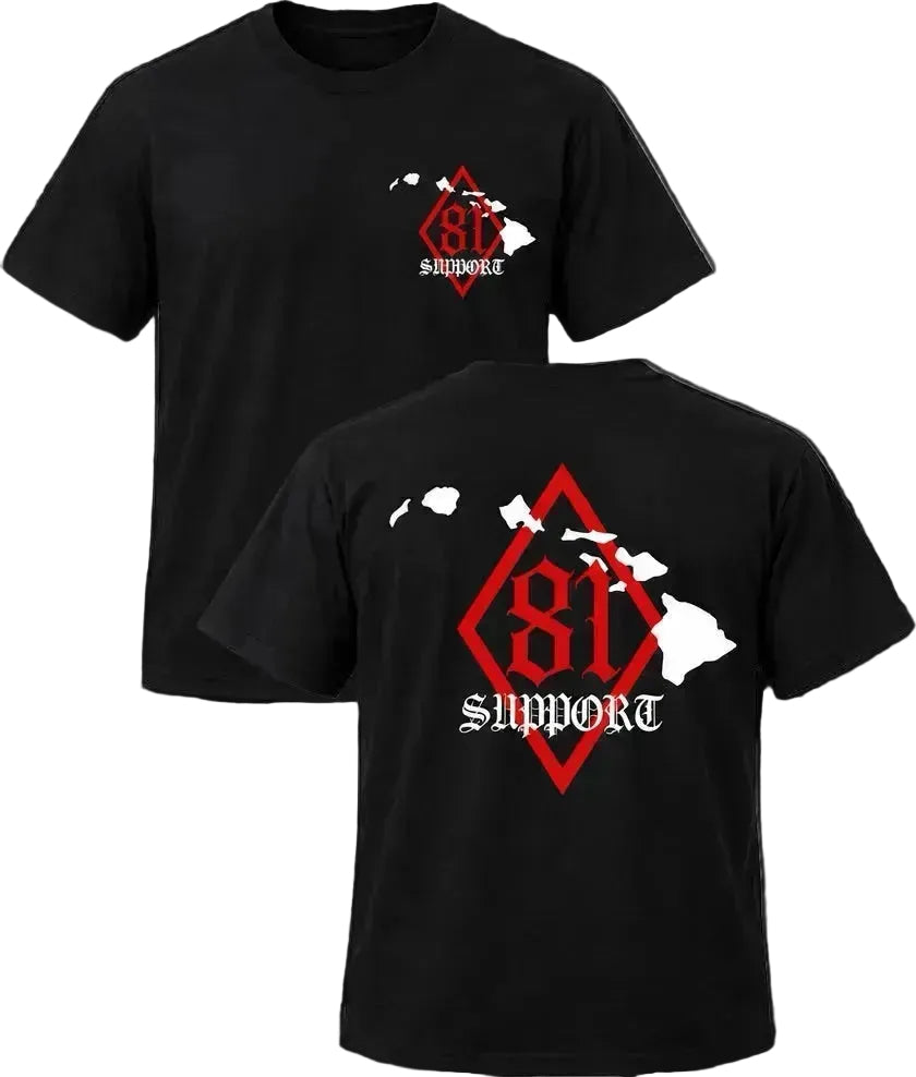 Hawaii Islands 81 Support Shirt Black