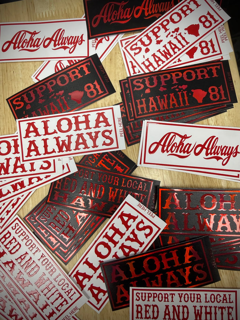 Hawaii 81 support stickers