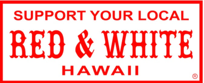 Support Your Local Red &White Hawaii Decal