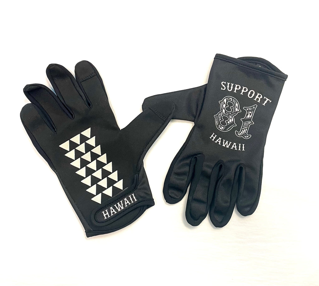 Hawaii 81 Support Riding Gloves (Black)