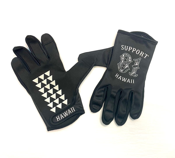 Hawaii 81 Support Riding Gloves (Black)